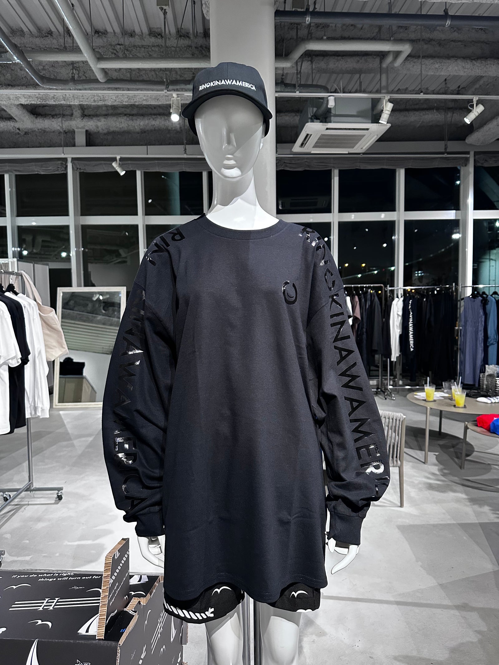 予約商品】RINOKINAWAMERICA SPECIAL COLLABORATION LONG SLEEVE T